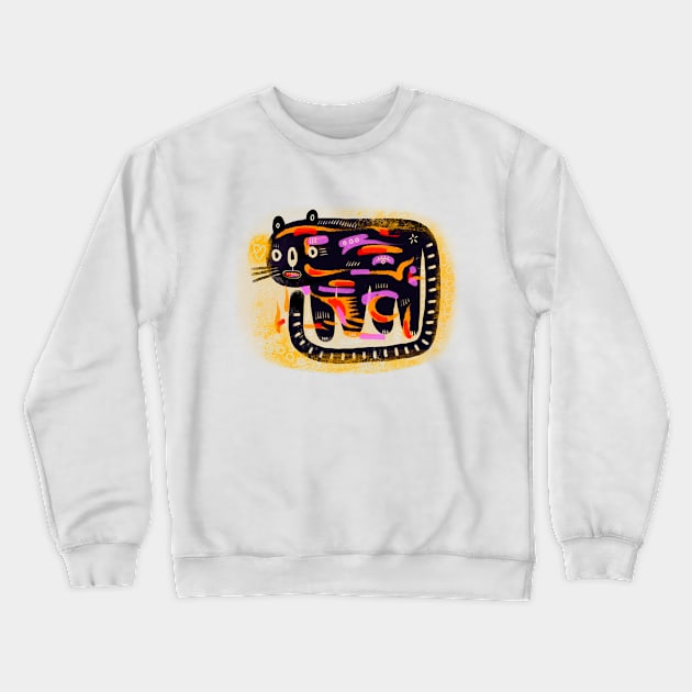 Cat Crewneck Sweatshirt by Daria Kusto